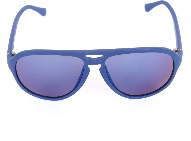 Gradient Aviator Sunglasses (57)  (For Men & Women, Blue)