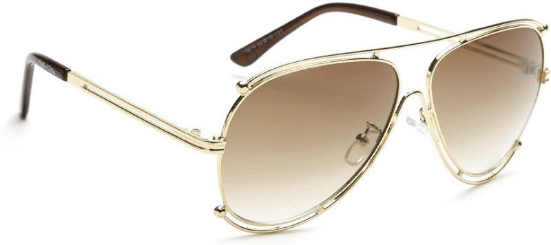 Gradient Aviator Sunglasses (59)  (For Women, Brown)
