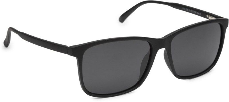 Polarized Wayfarer Sunglasses (Free Size)  (For Men & Women, Black)