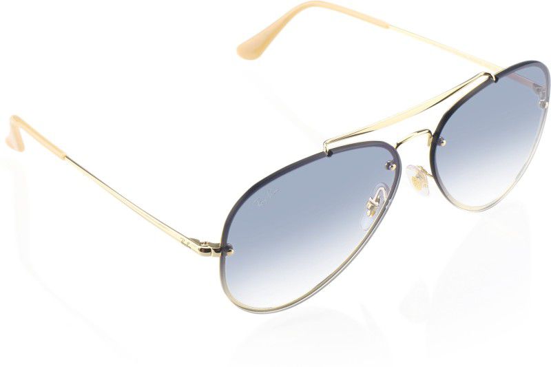 Polarized Aviator Sunglasses (61)  (For Men & Women, Blue)