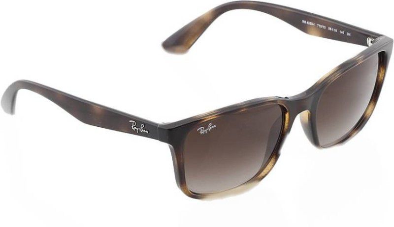 Gradient, UV Protection Retro Square Sunglasses (56)  (For Men, Brown)