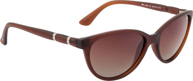 Polarized Cat-eye Sunglasses (58)  (For Women, Brown)