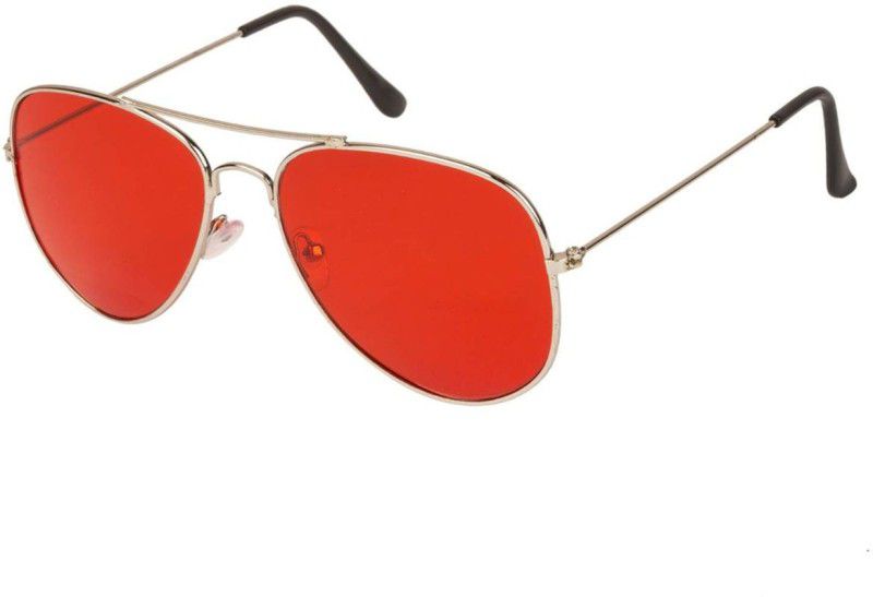 UV Protection Aviator Sunglasses (55)  (For Men & Women, Red)
