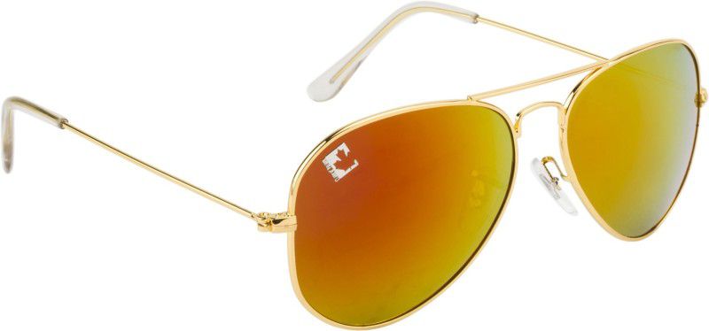 UV Protection Aviator Sunglasses (55)  (For Boys, Golden)