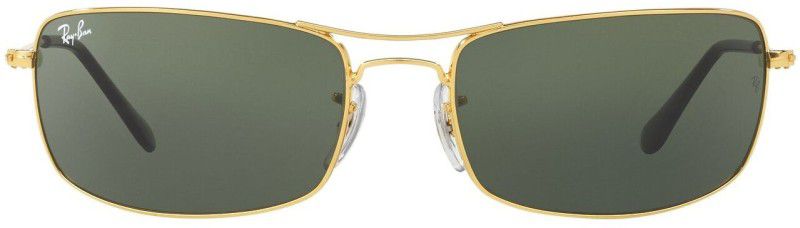 Rectangular Sunglasses (61)  (For Men, Green)