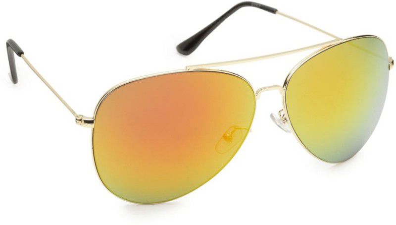 UV Protection Aviator Sunglasses (Free Size)  (For Men & Women, Orange)
