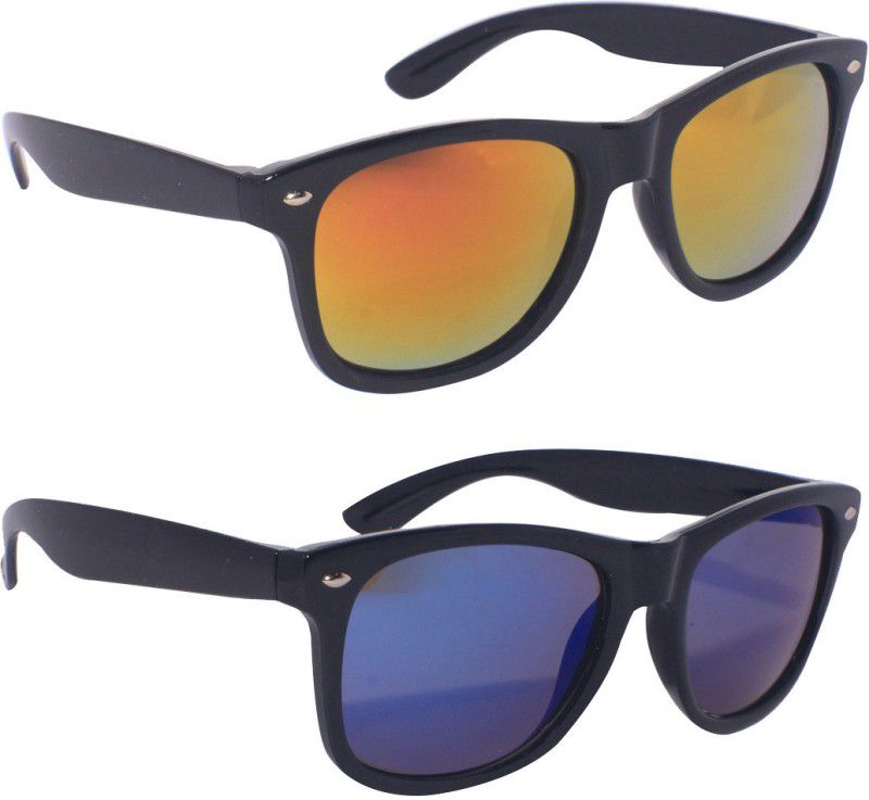 UV Protection Wayfarer Sunglasses (Free Size)  (For Men & Women, Golden)