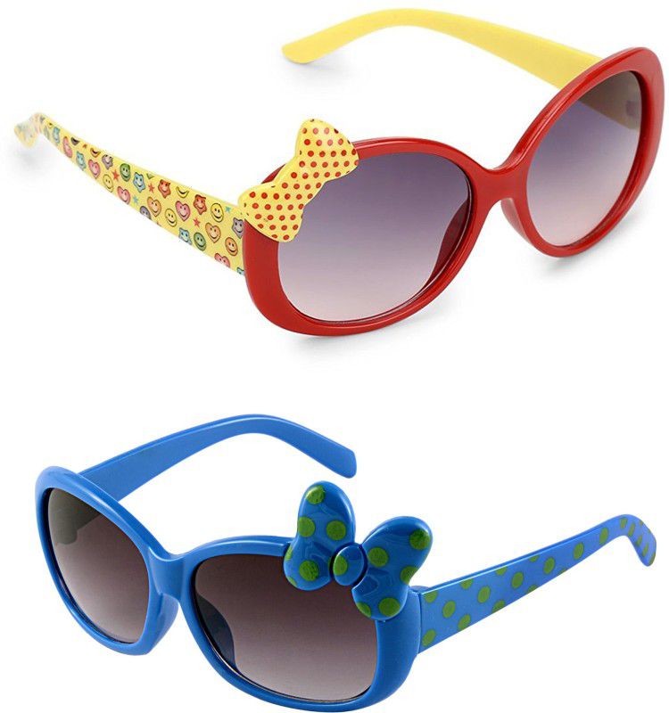 UV Protection Oval, Rectangular Sunglasses (Free Size)  (For Boys & Girls, Grey)