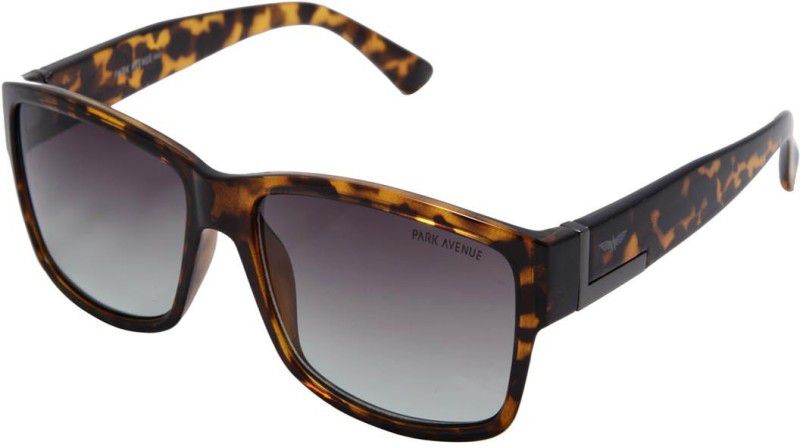 Polarized, Gradient, UV Protection Rectangular Sunglasses (52)  (For Men & Women, Grey)
