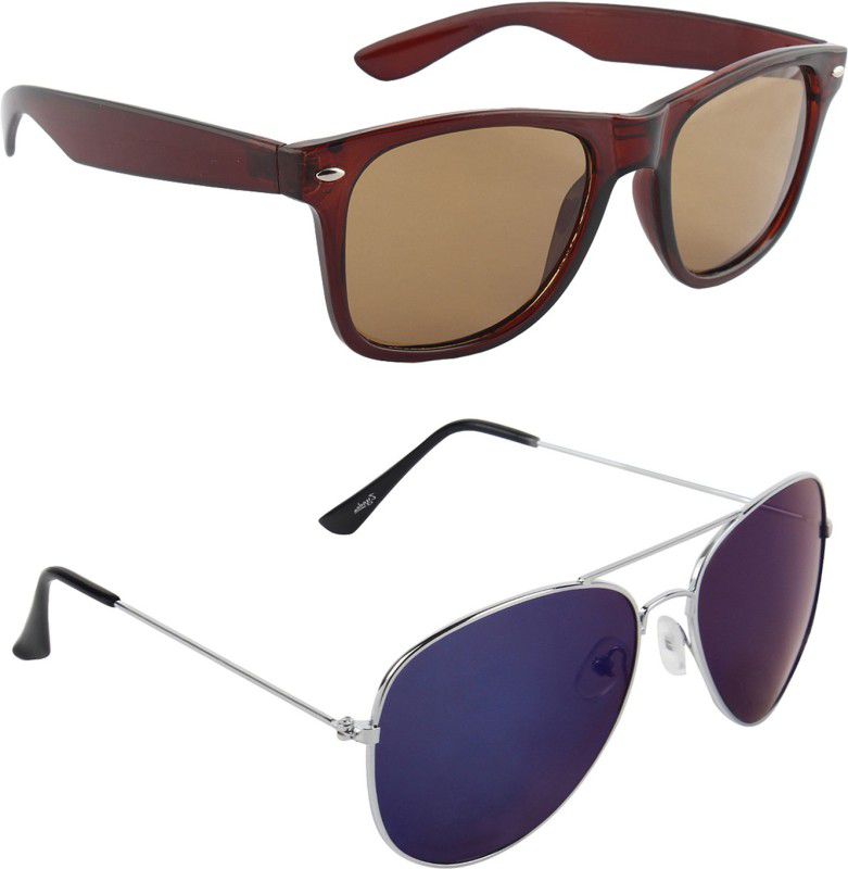 UV Protection Wayfarer, Aviator Sunglasses (Free Size)  (For Men, Multicolor)