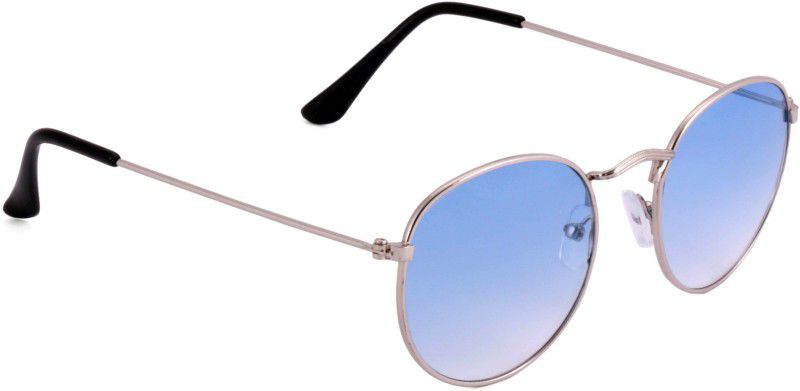 Round Sunglasses (Free Size)  (For Men, Blue)