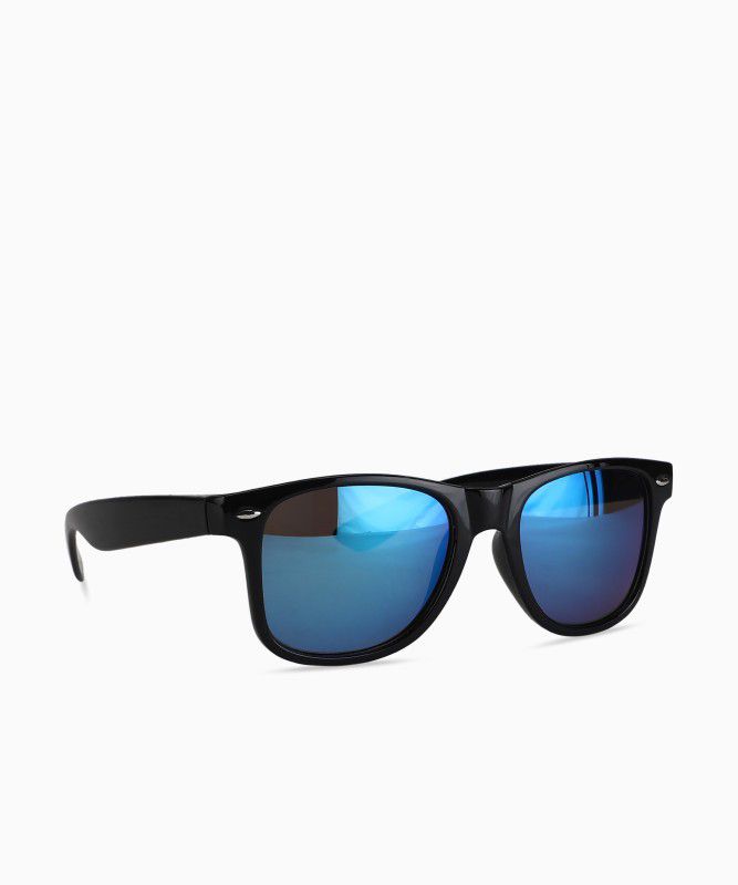 Mirrored Wayfarer Sunglasses (Free Size)  (For Men, Blue)