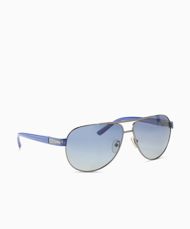Polarized Aviator Sunglasses (62)  (For Men & Women, Blue)