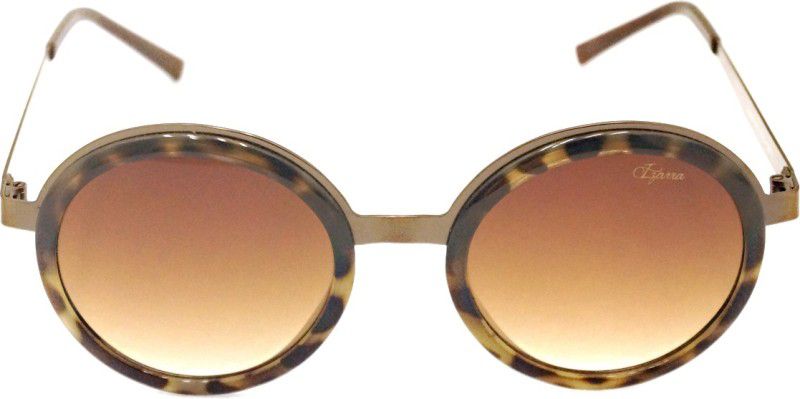 UV Protection Round Sunglasses (55)  (For Men & Women, Brown)