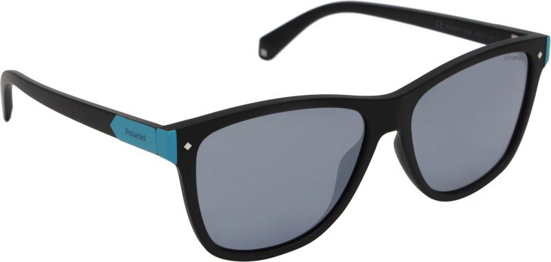 Polarized Wayfarer Sunglasses (Free Size)  (For Women, Silver)