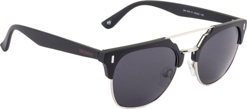UV Protection Clubmaster Sunglasses (53)  (For Men & Women, Grey)