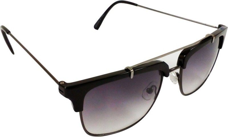 Polarized Retro Square Sunglasses (Free Size)  (For Boys, Black, Clear)