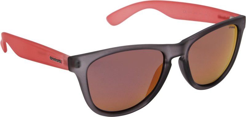 Polarized, Mirrored, UV Protection Wayfarer Sunglasses (55)  (For Men & Women, Red)