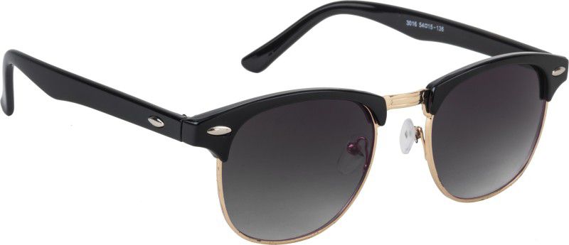 UV Protection Clubmaster Sunglasses (100)  (For Men & Women, Black)