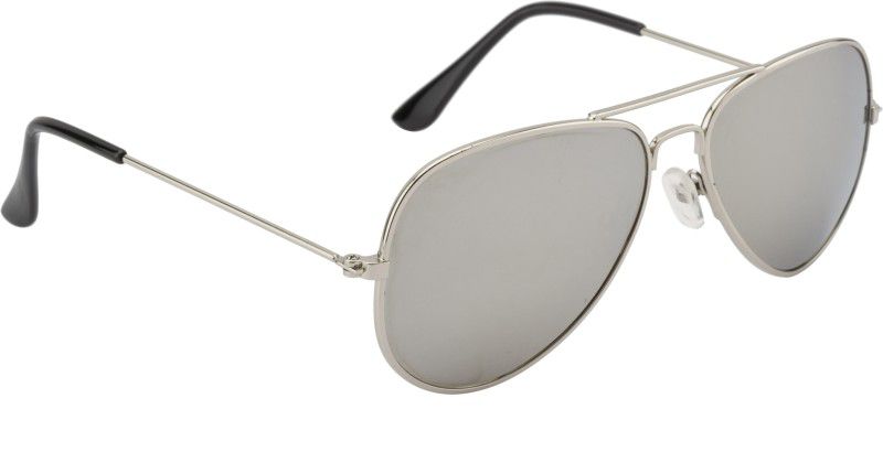 Mirrored Aviator Sunglasses (Free Size)  (For Boys & Girls, Grey, Silver)