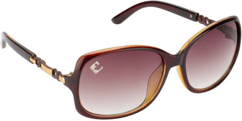 Over-sized Sunglasses (Free Size)  (For Women, Brown)