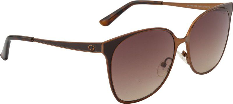 Gradient Cat-eye Sunglasses (58)  (For Women, Brown)