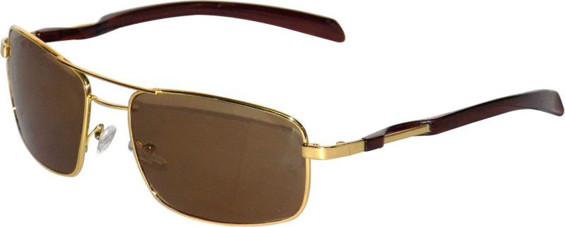 UV Protection Shield Sunglasses (Free Size)  (For Men, Brown)