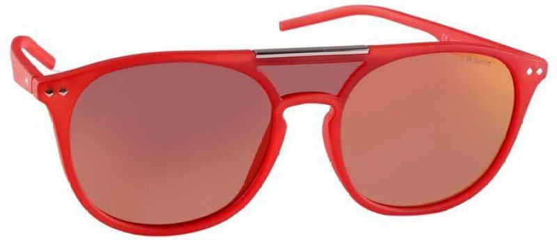 Mirrored Retro Square Sunglasses (99)  (For Men & Women, Red)