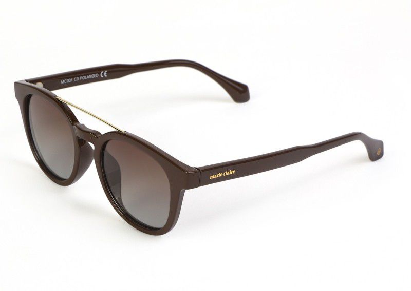 Gradient, Polarized, UV Protection Retro Square Sunglasses (Free Size)  (For Women, Brown)
