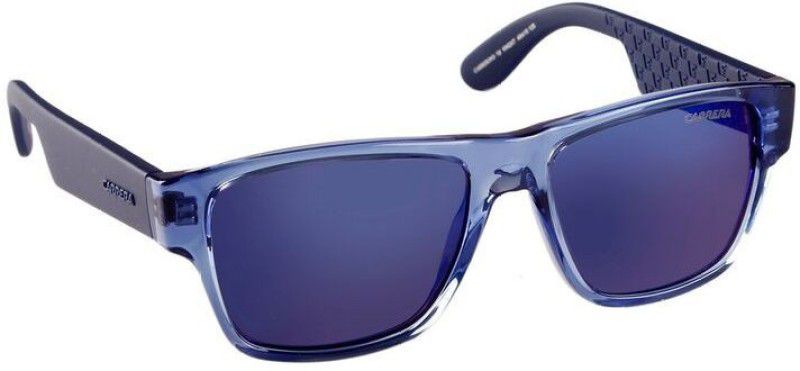 Mirrored Retro Square Sunglasses (48)  (For Men & Women, Blue)