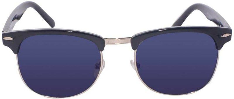 UV Protection Clubmaster Sunglasses (55)  (For Men & Women, Blue)