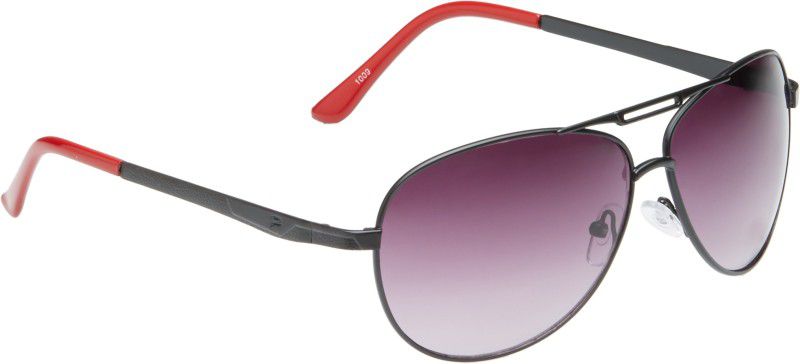 Gradient, UV Protection Aviator, Oval, Round Sunglasses (Free Size)  (For Men & Women, Violet, Grey)