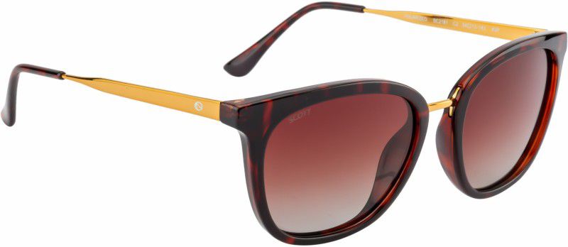 Gradient Cat-eye Sunglasses (54)  (For Men & Women, Brown)