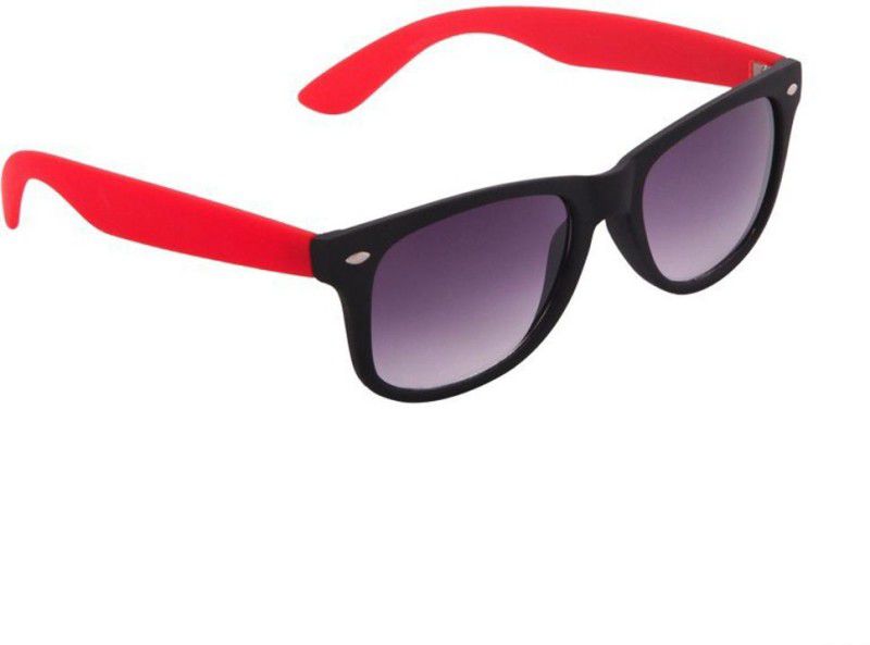 UV Protection, Gradient Wayfarer Sunglasses (53)  (For Men, Black, Red)