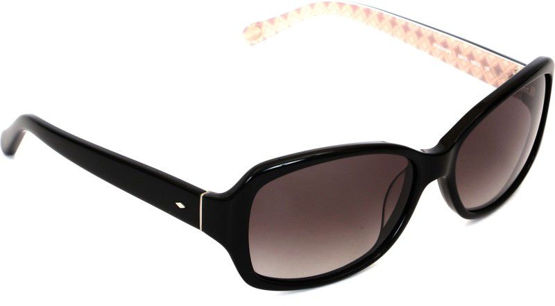 Gradient Rectangular Sunglasses (56)  (For Women, Violet)
