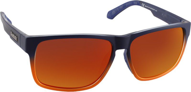 Mirrored Wayfarer Sunglasses (64)  (For Men & Women, Orange)