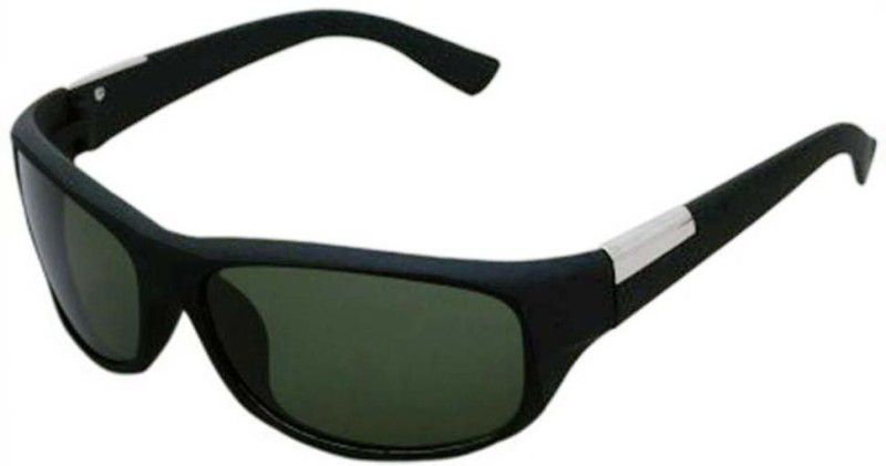 UV Protection, Riding Glasses, Others Wrap-around Sunglasses (Free Size)  (For Men & Women, Black)