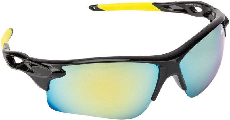 Sports Sunglasses (Free Size)  (For Boys, Golden)