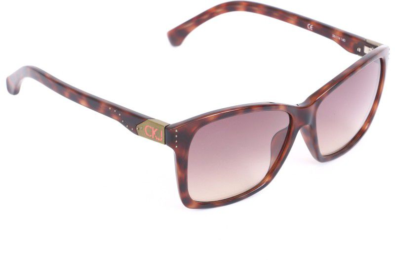 Gradient Rectangular Sunglasses (56)  (For Men & Women, Brown)