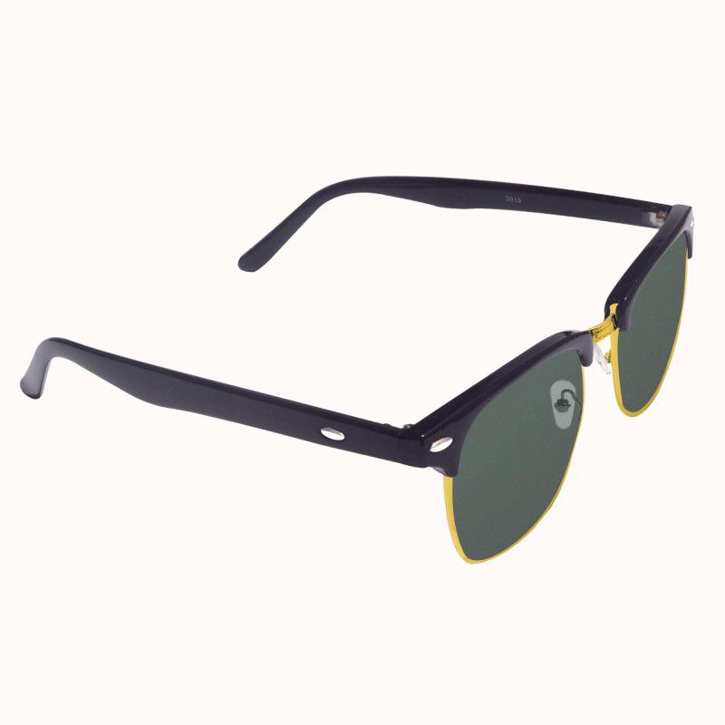 UV Protection Clubmaster Sunglasses (Free Size)  (For Men & Women, Green)