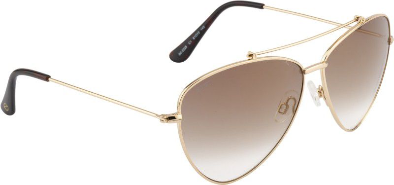Mirrored Aviator Sunglasses (61)  (For Men & Women, Green, Golden)
