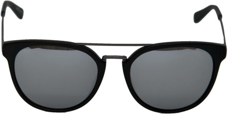 Mirrored Round Sunglasses (55)  (For Men & Women, Silver)