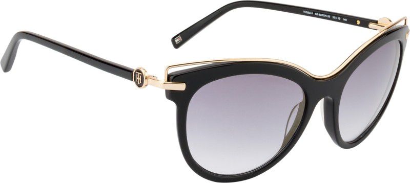 Mirrored Cat-eye Sunglasses (Free Size)  (For Women, Blue)