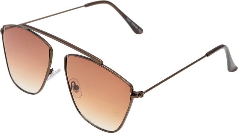 UV Protection Oval Sunglasses (Free Size)  (For Men & Women, Brown)