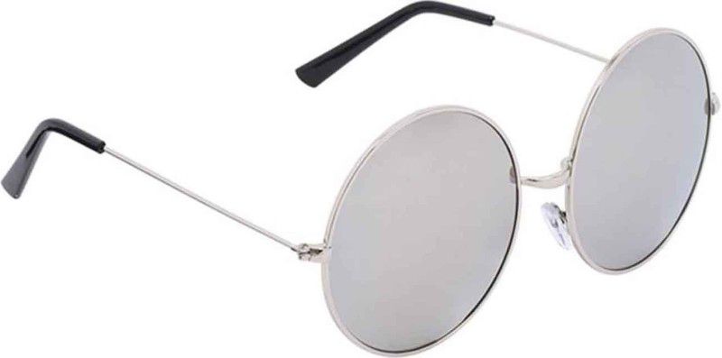 UV Protection Round Sunglasses (Free Size)  (For Men & Women, Silver)