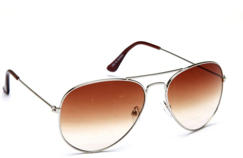 Aviator Sunglasses (Free Size)  (For Men & Women, Brown)