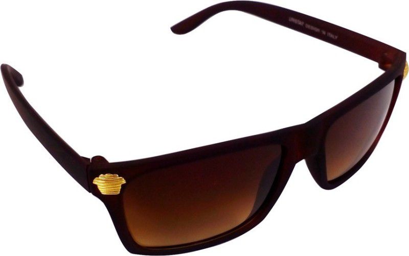 Polarized Retro Square Sunglasses (Free Size)  (For Girls, Brown)