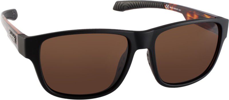 Polarized Retro Square Sunglasses (56)  (For Men & Women, Brown)