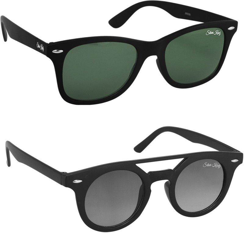 UV Protection Wayfarer Sunglasses (81)  (For Men, Green, Black)