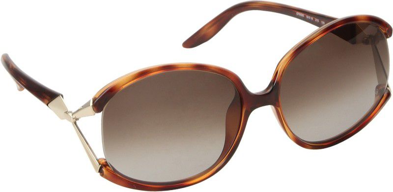 Oval Sunglasses (54)  (For Women, Brown)